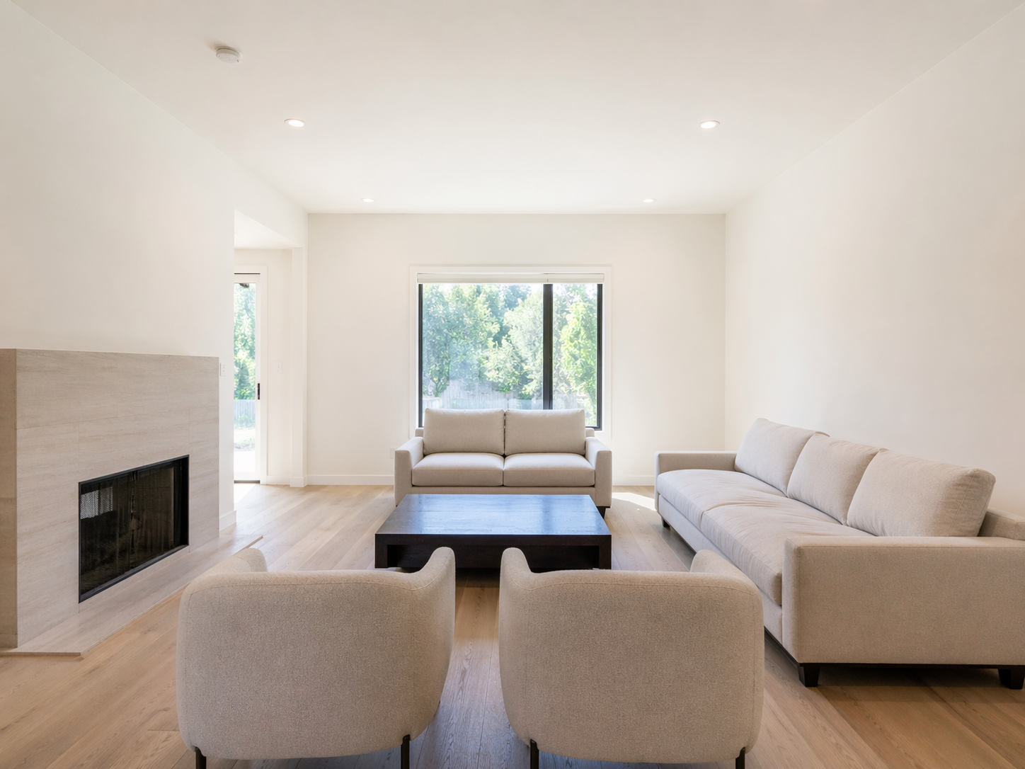 Input living room photo used as the starting point for a design concept.